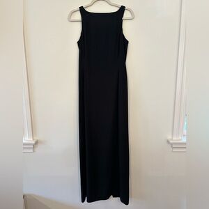 Nicole Miller Black Sleeveless Square Neck Midi Dress Size 6